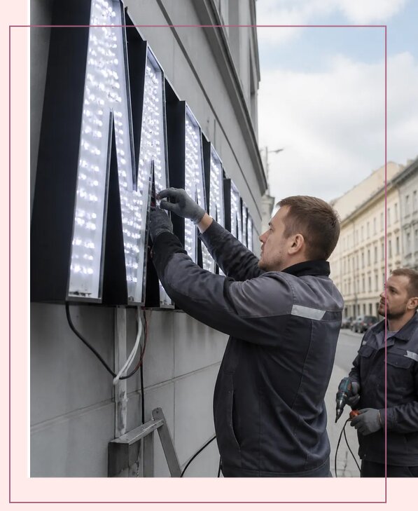 Изготовление и монтаж светодиодных LED вывесок в Находке